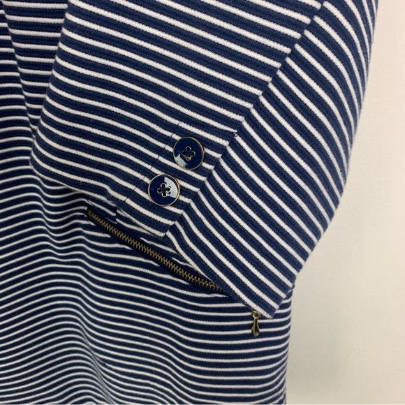 Reitmans Navy Blue & White Striped Blazer - Picture 5 of 8